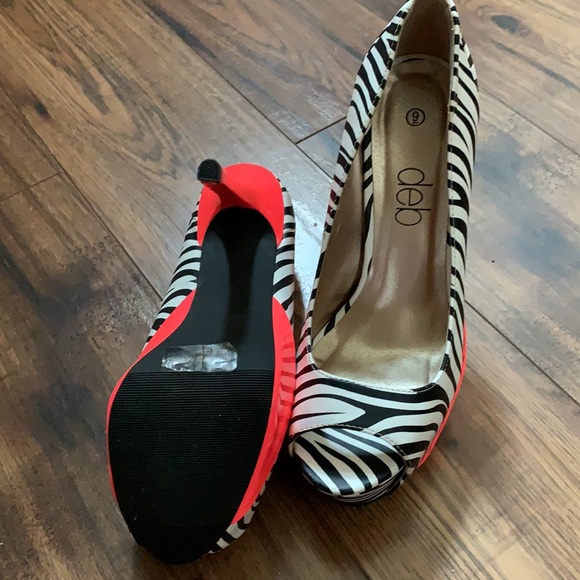 2/$40 Zebra print, 5 inch heels - Picture 4 of 4